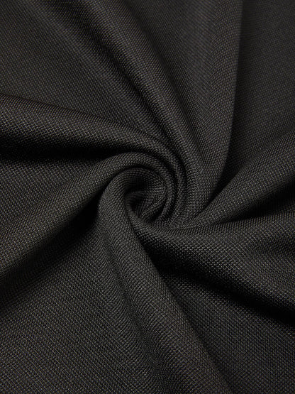 Aqua Wool Camisa Polo de Manga Larga para Hombre con Botones a Presión