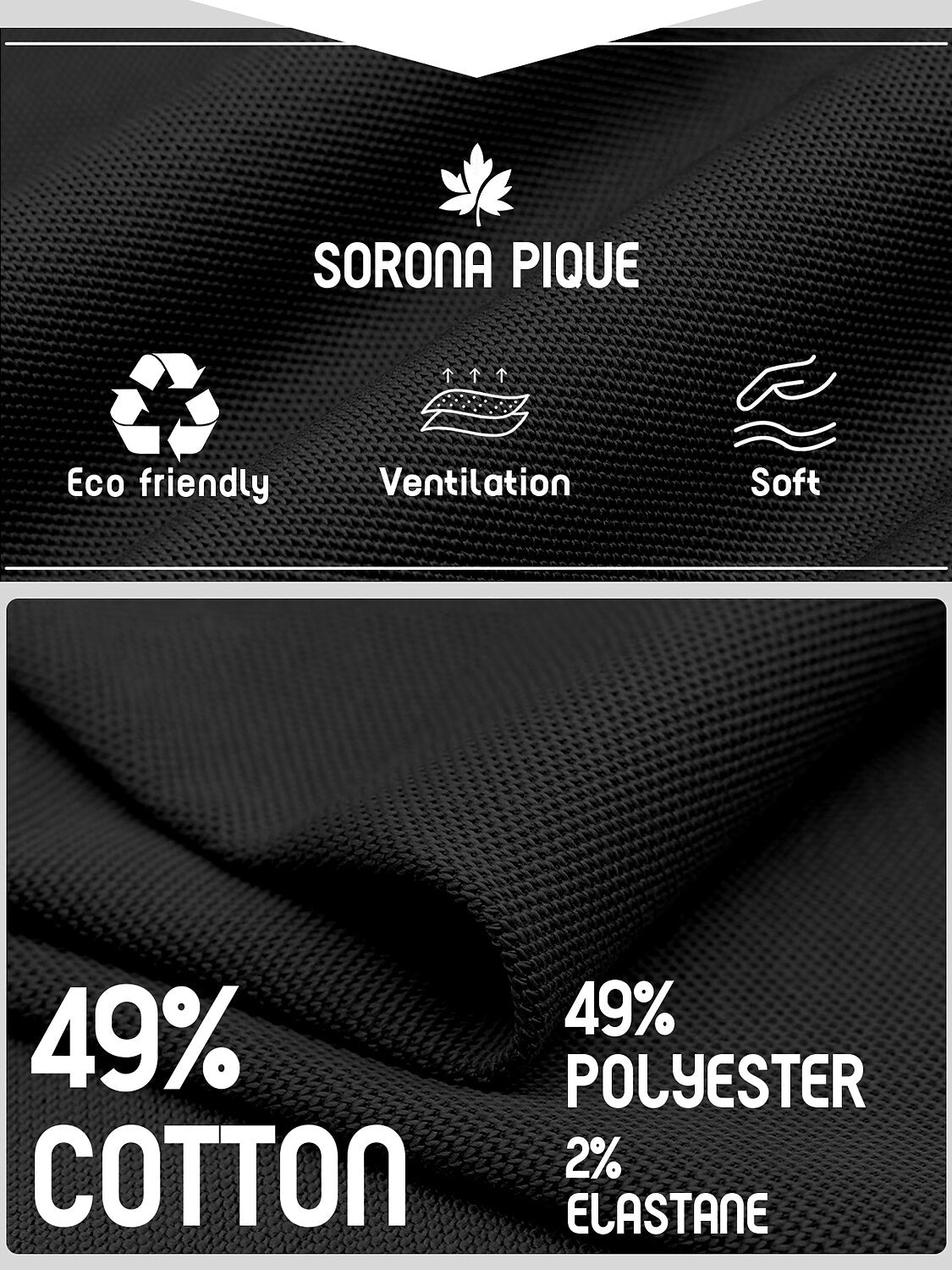 Navycore Short Sleeve V-Neck Pique Golf Shirt