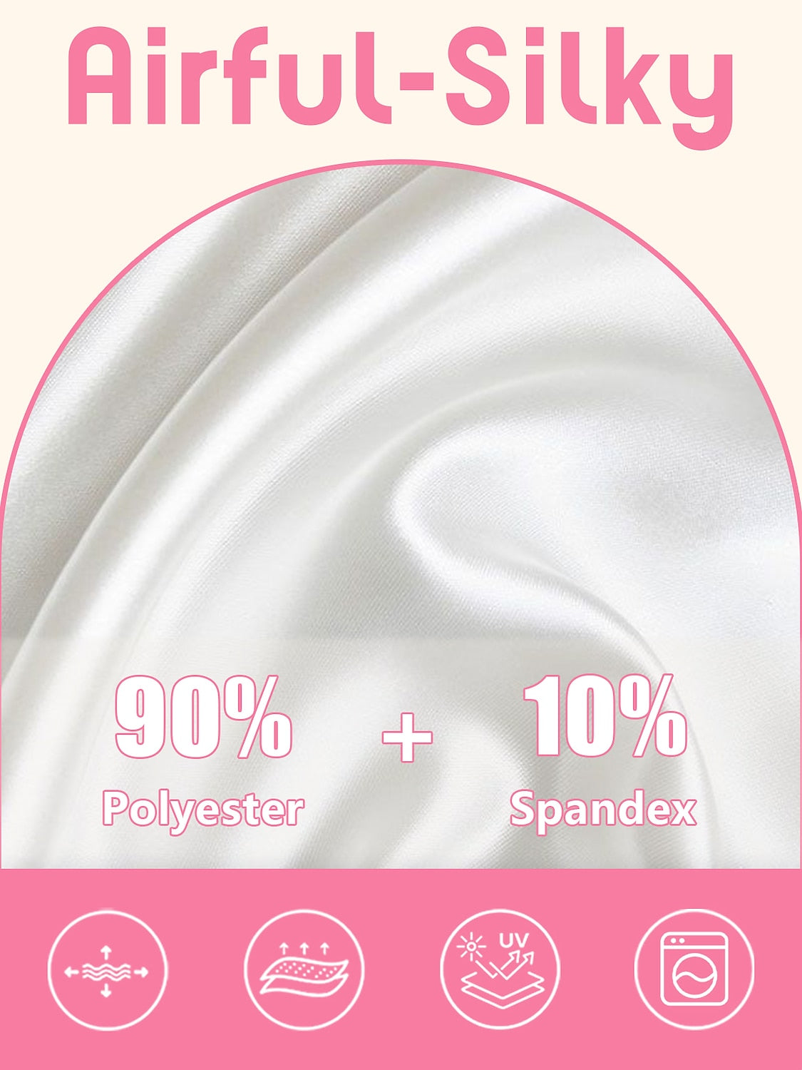 Jolie et féminine jupe-short soyeuse taille haute 19 pouces UPF50+