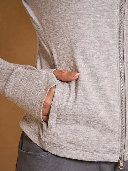 More Than Basic Long Sleeve Full Zip Slim-Fit Jacket