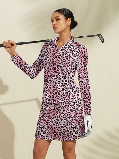 Wildlife Party Silky Golf Shirt Quarterzip UPF50+