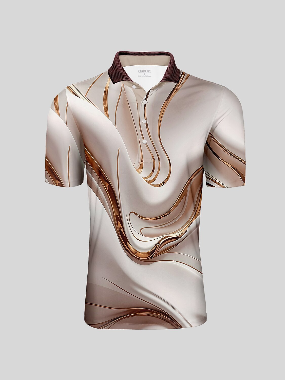 Inked Skins Men's Ribbed Collar Polo Top UPF50+