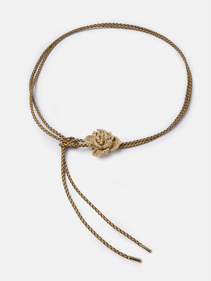 Desert Rose Raffia Rope Belt