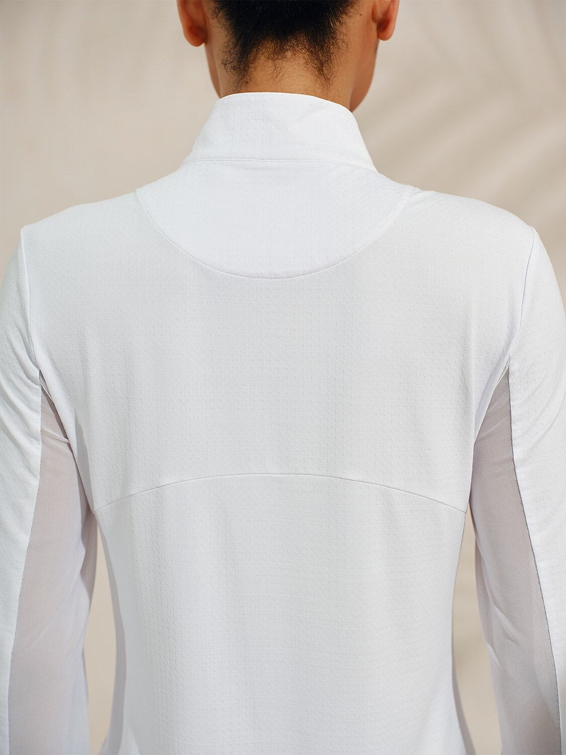 Malla de Cuello Alto con Cremallera Cuadrante y Mangas Largas Premium UPF50+