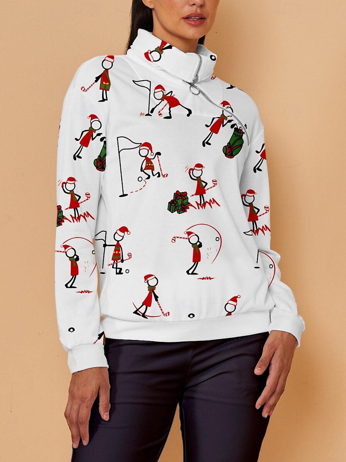 Damen Weihnachts-Golf-Sweatshirt