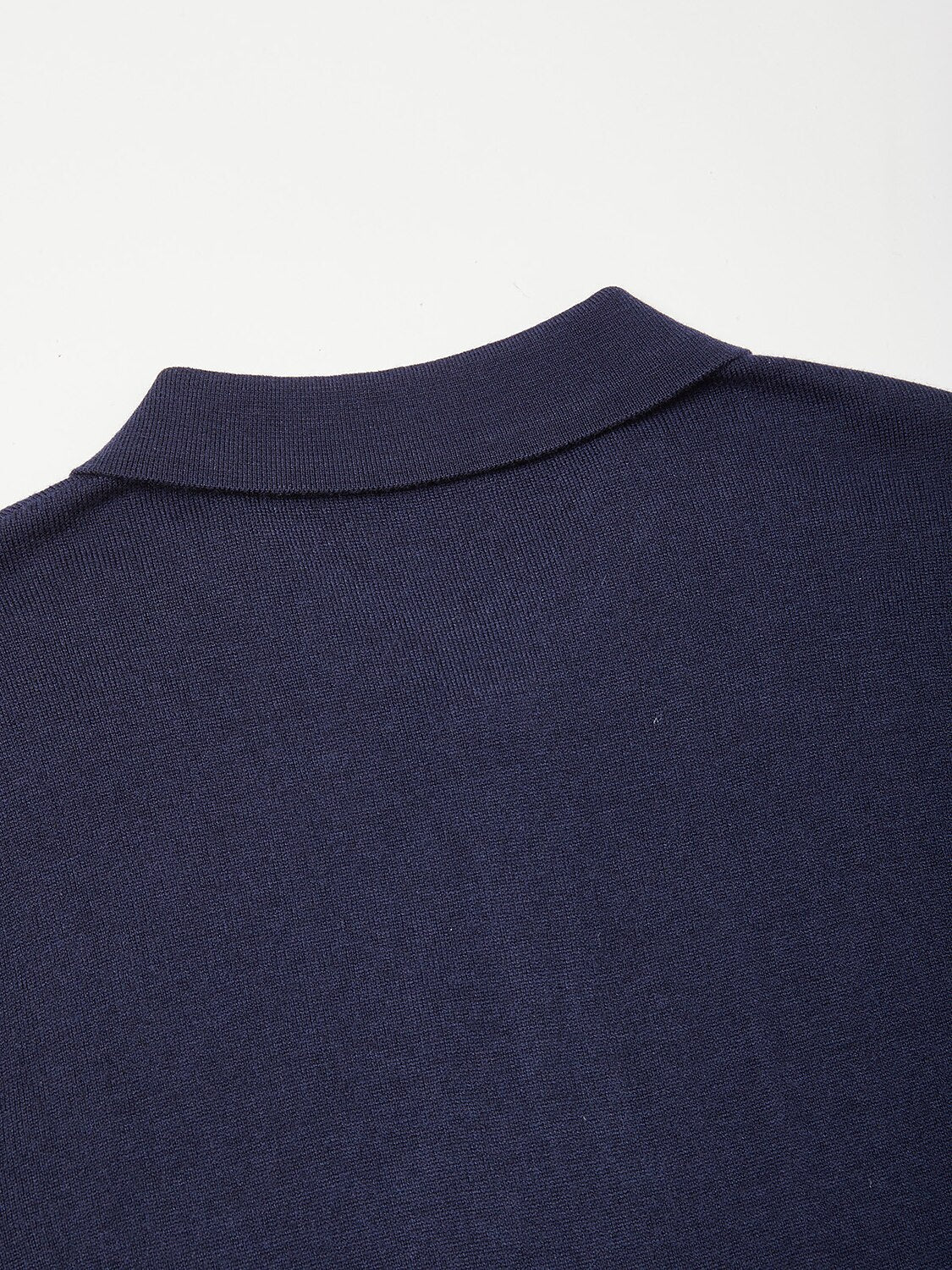 Aqua Wool Camisa Polo de Manga Larga para Hombre