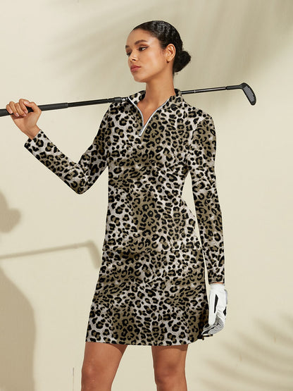 Wildlife Party Silky Golf Shirt Quarterzip UPF50+