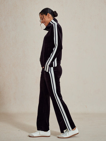 UltraSoft Velvet Chaqueta de Manga Larga con Cierre Completo