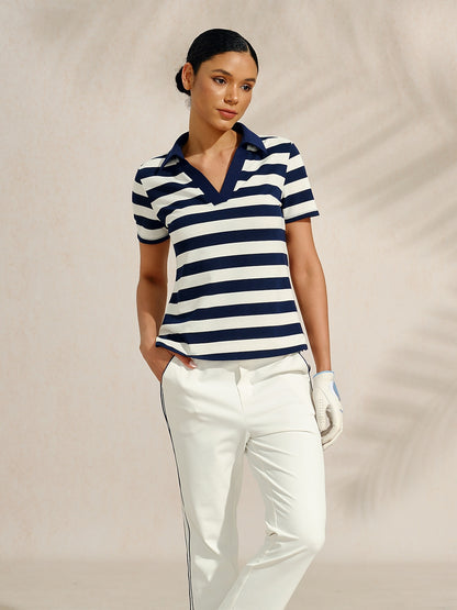 Navycore Short Sleeve V-Neck Pique Golf Shirt
