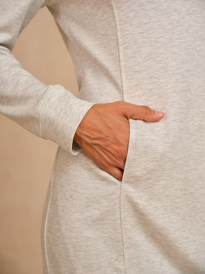 UltraSoft Long Sleeve Ruffle 36.5 Inch Dress