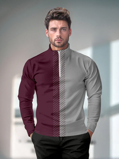 Not So Classic Camiseta de Golf para Hombre con Cuello Cuarto Cremallera UPF50+