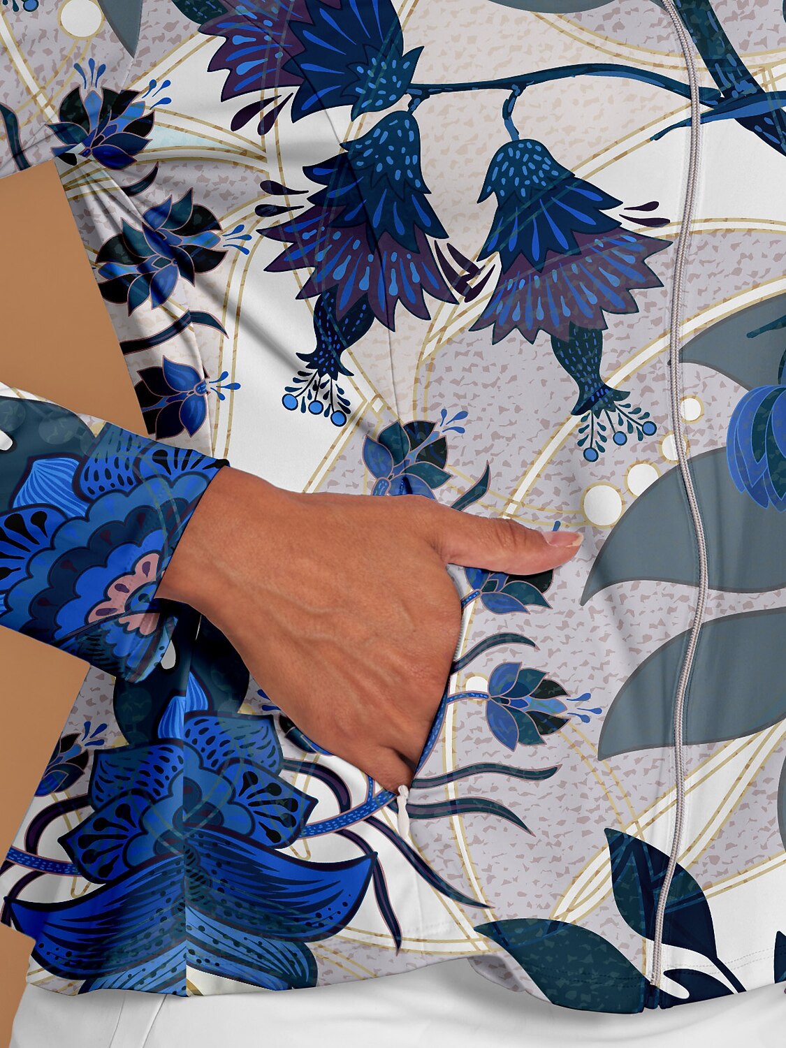 ボタニカルエナジー ラッフル ゴルフジャケット 日焼け防止