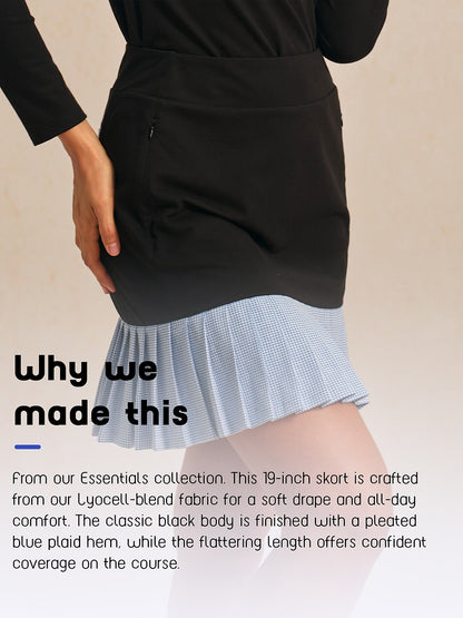 Crisp Couture 19 Inch Pique Pleated Skort