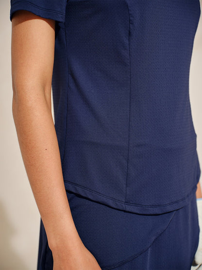Ultrasoft Premium Short Sleeve Mock Neck Mesh Quarterzip UPF50+