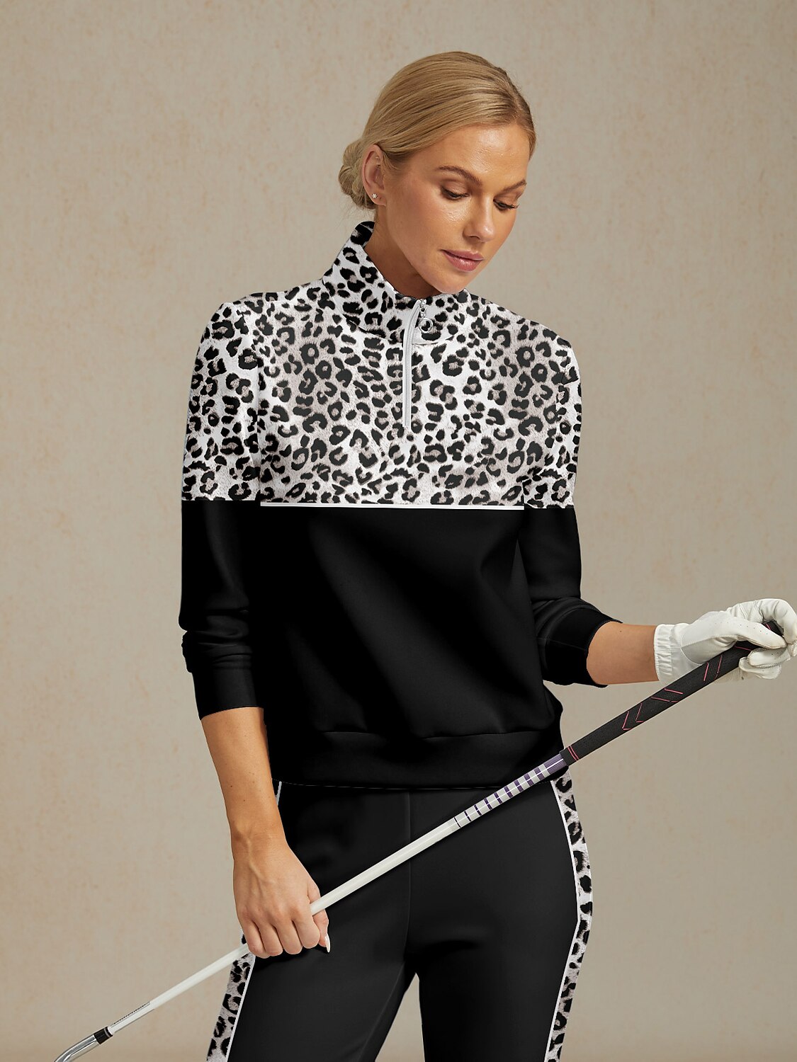 Sudadera de golf con estampado de fiesta de vida silvestre