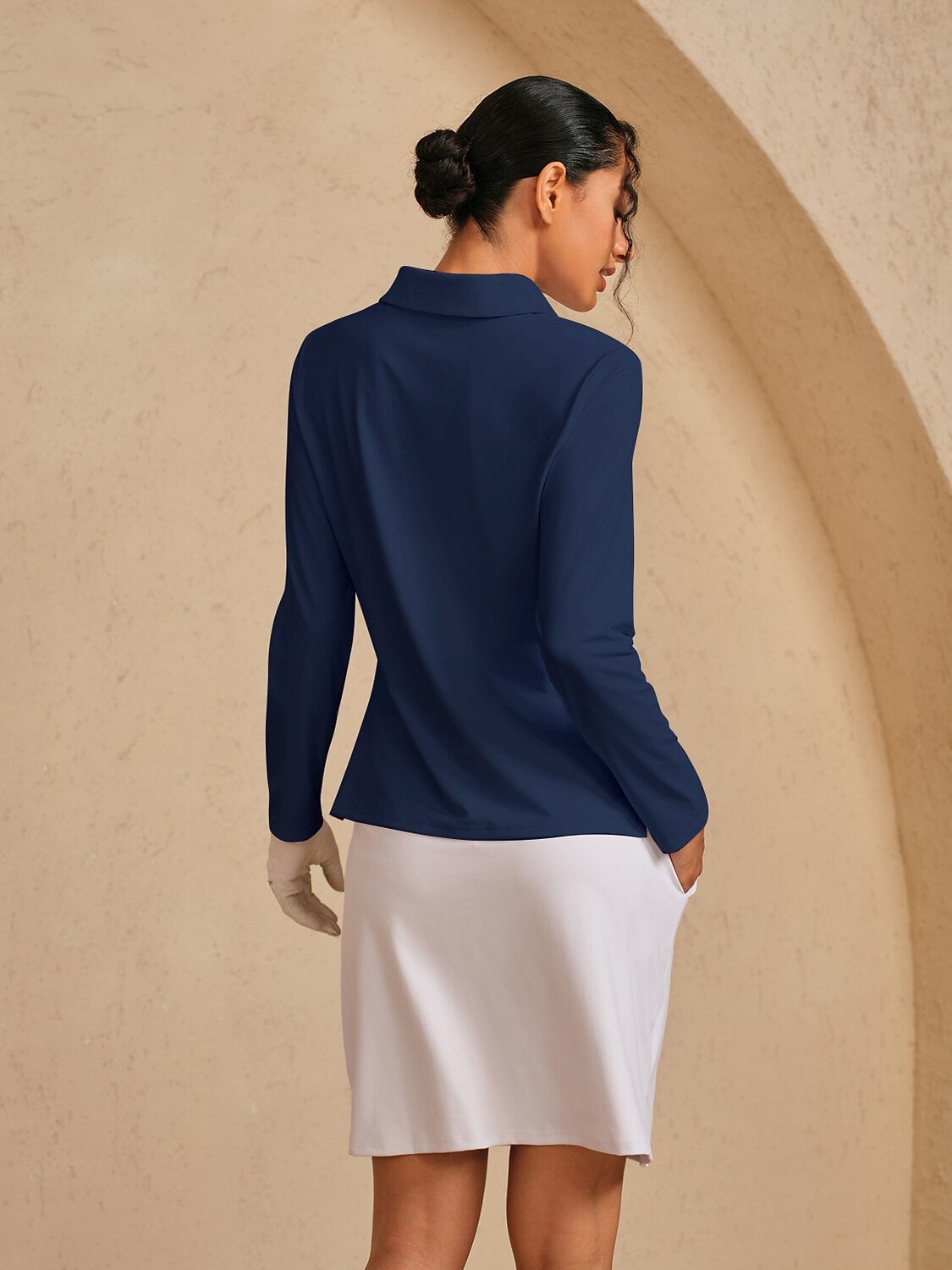 More Than Basic Camisa de Golf con Cuello de Chal