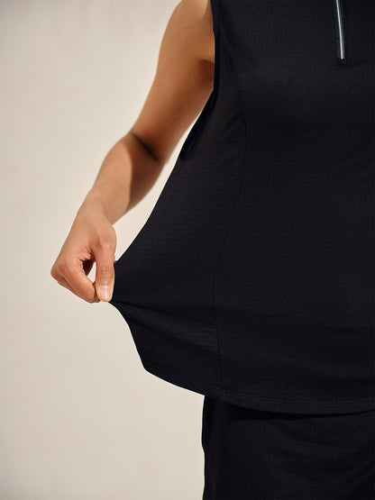 Ultrasoft Premium Sleeveless Mock Neck Quarterzip UPF50+