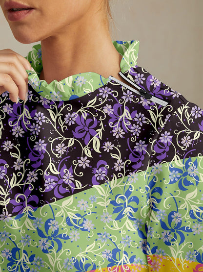 Botanical Energy Sudadera de Golf con Cuello de Volantes