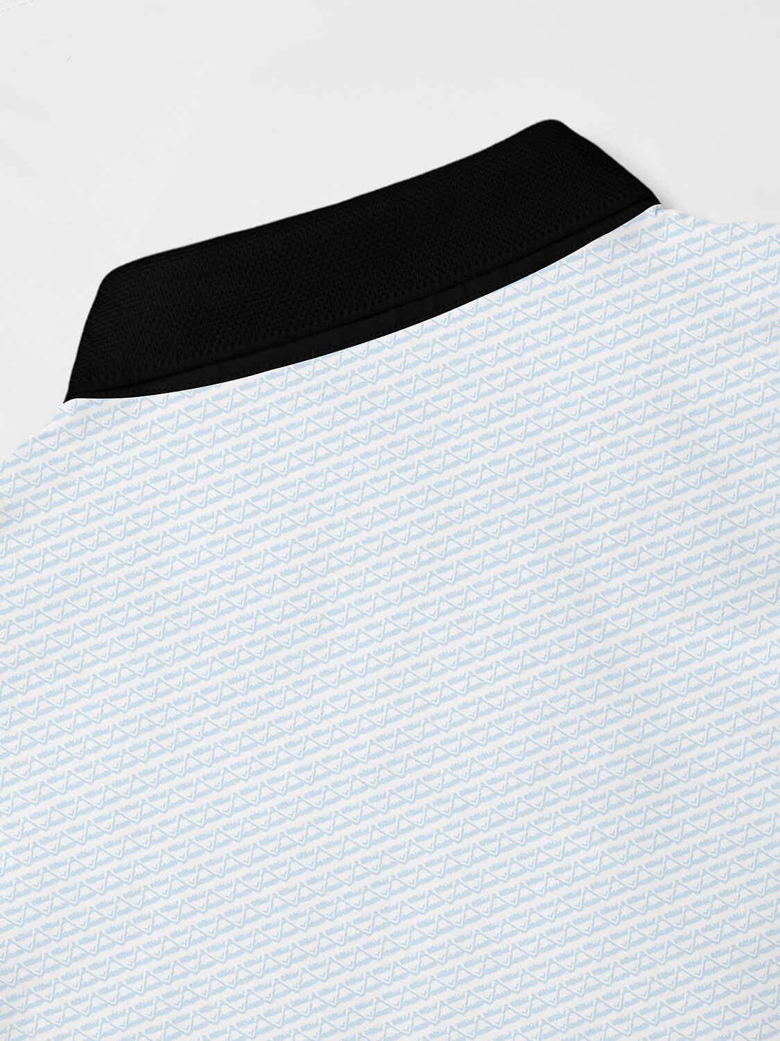 Playful Nautical Men's Ribbed Collar Polo Top UPF50+