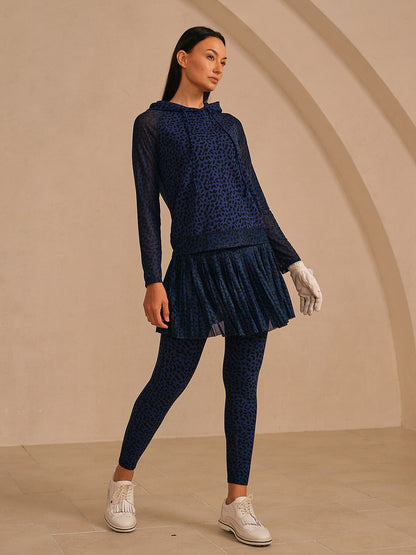 ベーシック以上のレオパードメッシュゴルフフーディー