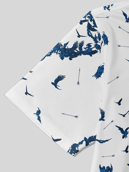 Wildlife Party Men's Ribbed Collar Polo Top UPF50+