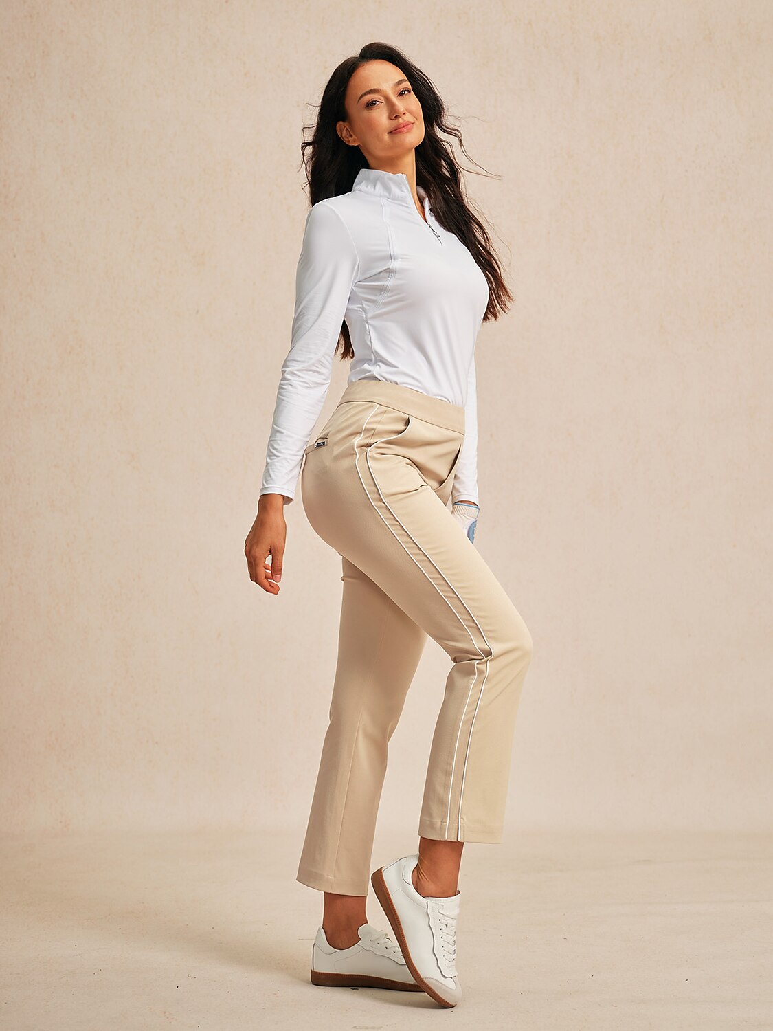 Eagle 28 Inch Performance Stretch Trimmed Ankle Pants