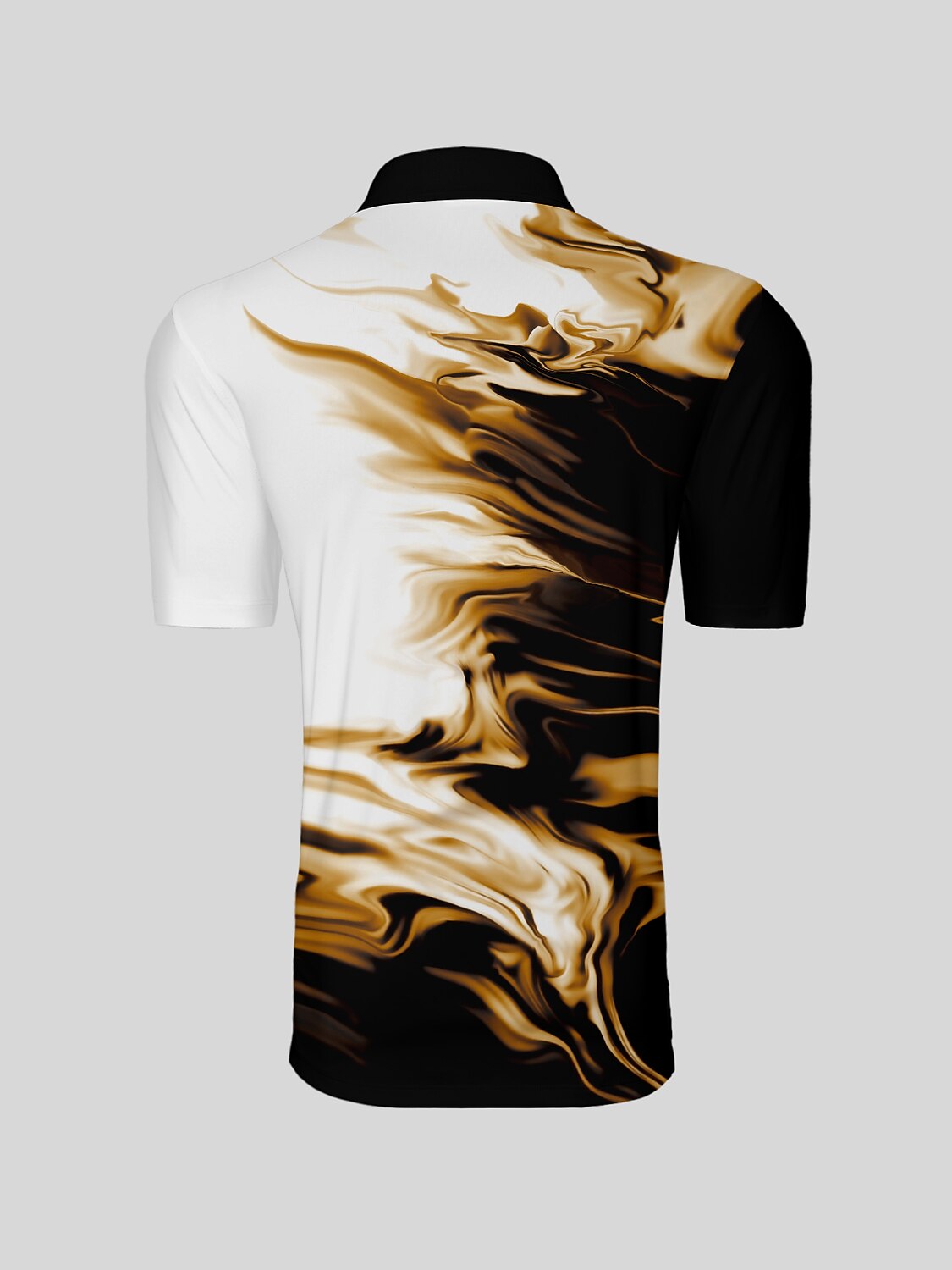 Inked Skins Men's Ribbed Collar Polo Top UPF50+