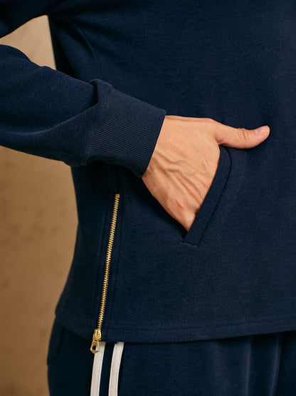 UltraSoft Velour Sudadera de Manga Larga con Cremallera Lateral