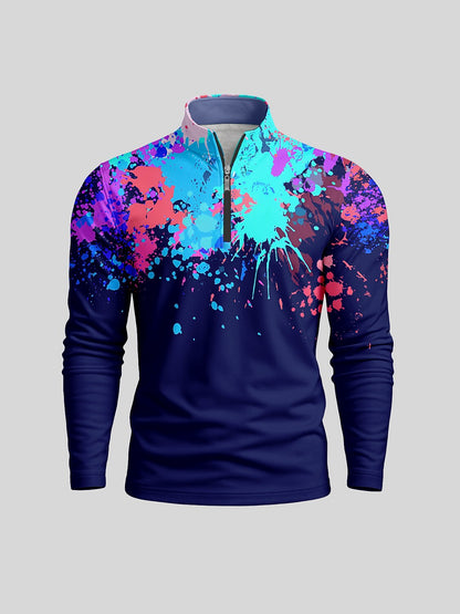 Inked Skins Men's Golf Shirt Quarterzip UPF50+