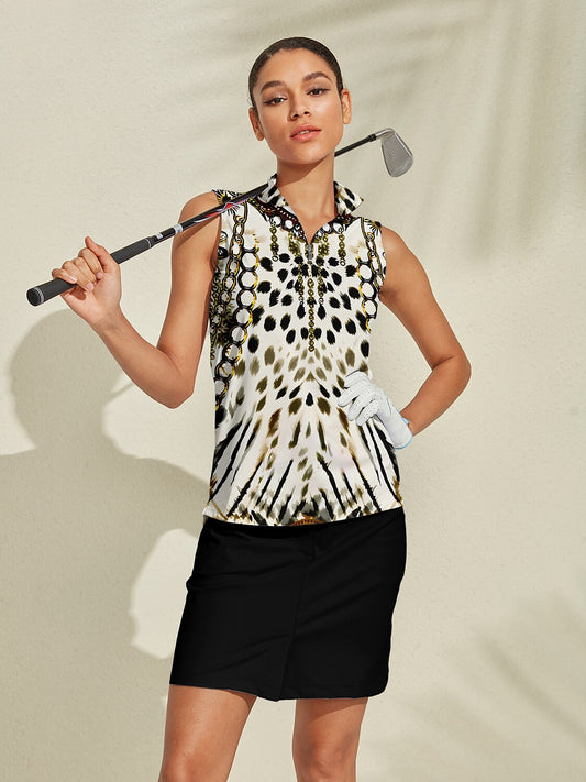 Wildlife Party Golf Shirt Quarterzip UPF50+