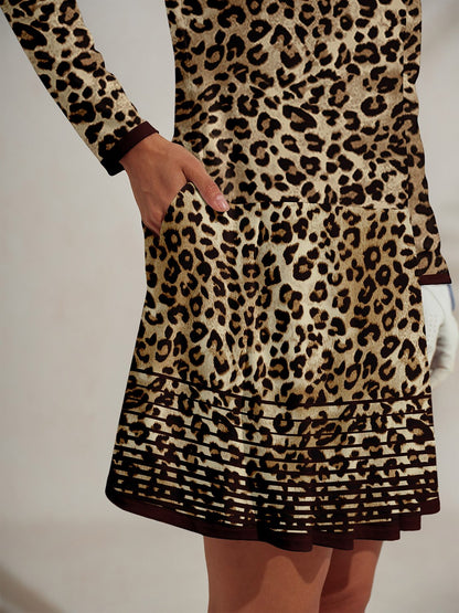 Wildlife Party Long Sleeve Ruffle 36.5 Inch Dress