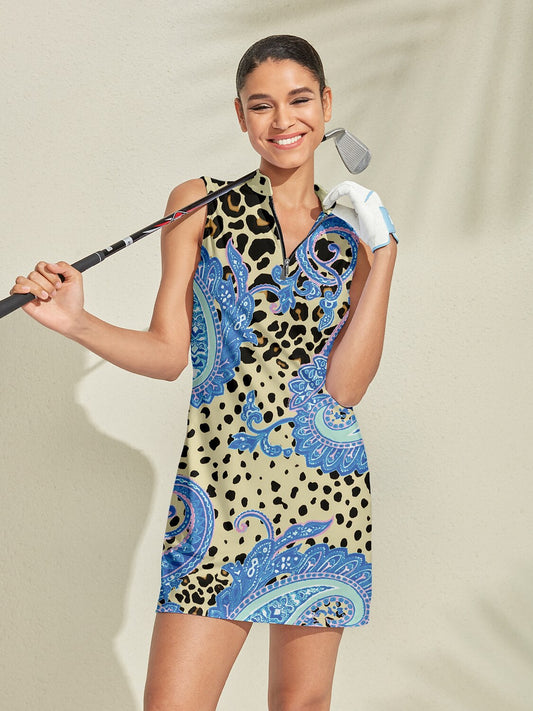 Wildlife Party Sleeveless 36.5 Inch Dress UPF50+