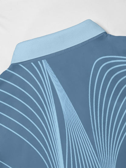 Air Brush Men's Ribbed Collar Polo Top UPF50+