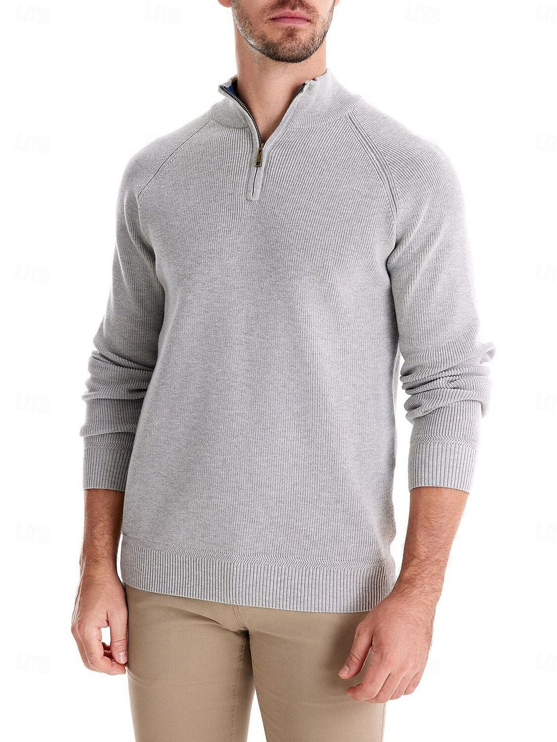 Męski golf z suwakiem do ćwiartki More Than Basic