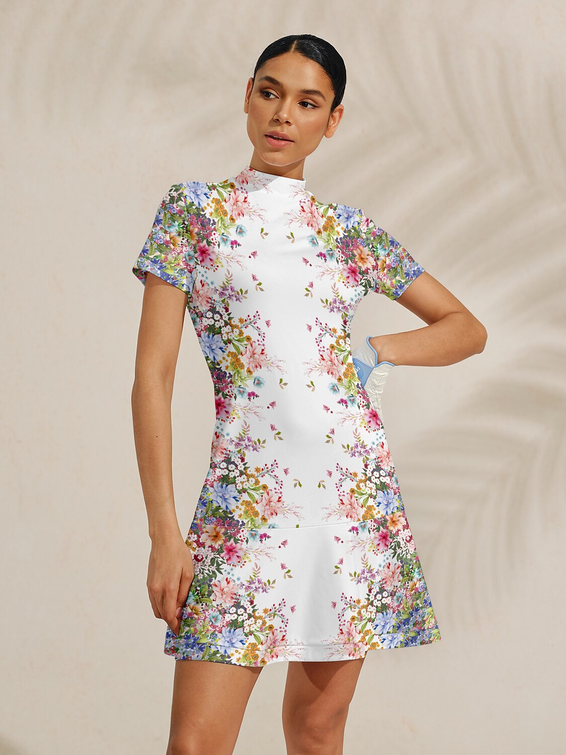 Botanical Energy Ruffle 35.5 Inch Dress For Golf Pickleball & Tennis