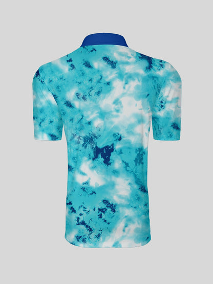 Inked Skins Men's Ribbed Collar Polo Top UPF50+