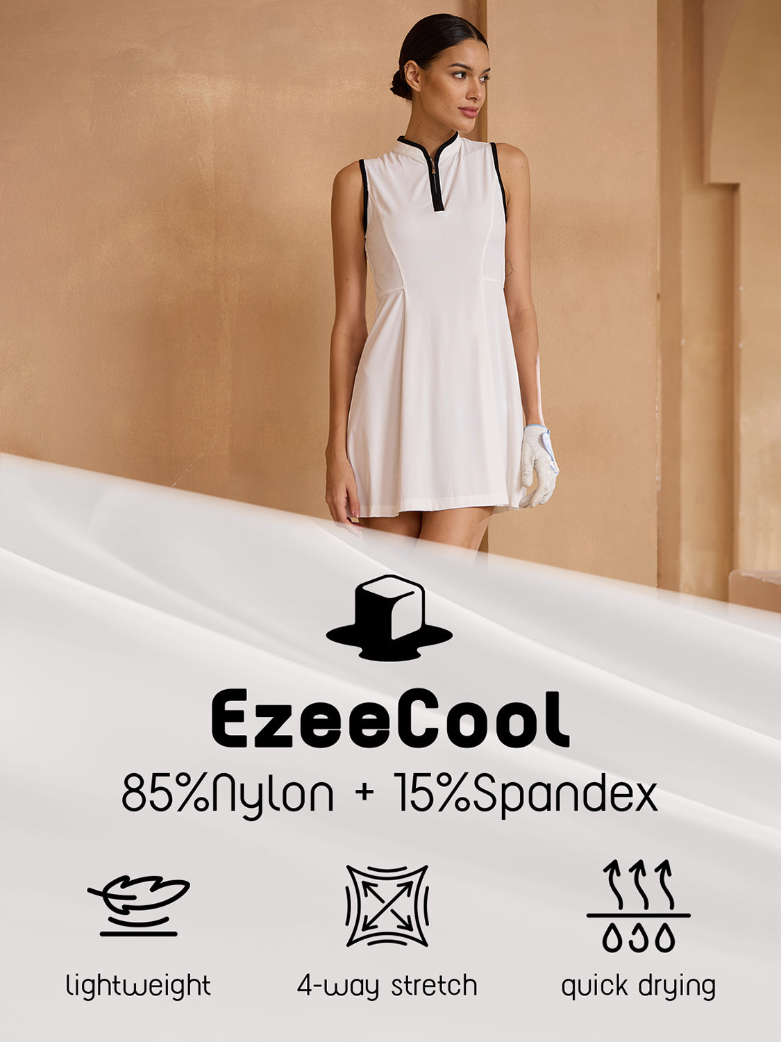 Navycore Sleeveless Color Block Golf Dress