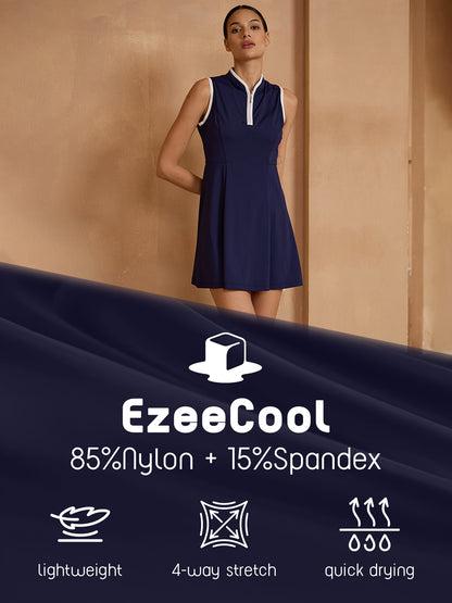 Navycore Sleeveless Color Block Golf Dress