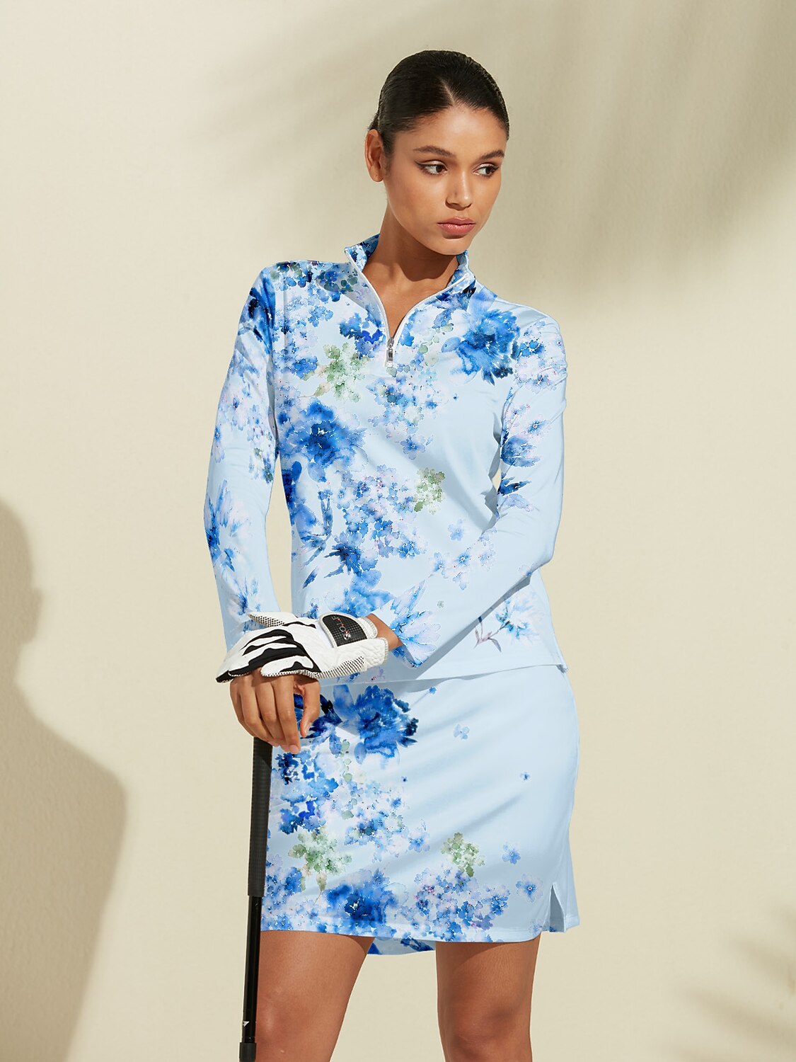 Botanical Energy Silky Golf Shirt Quarterzip UPF50+
