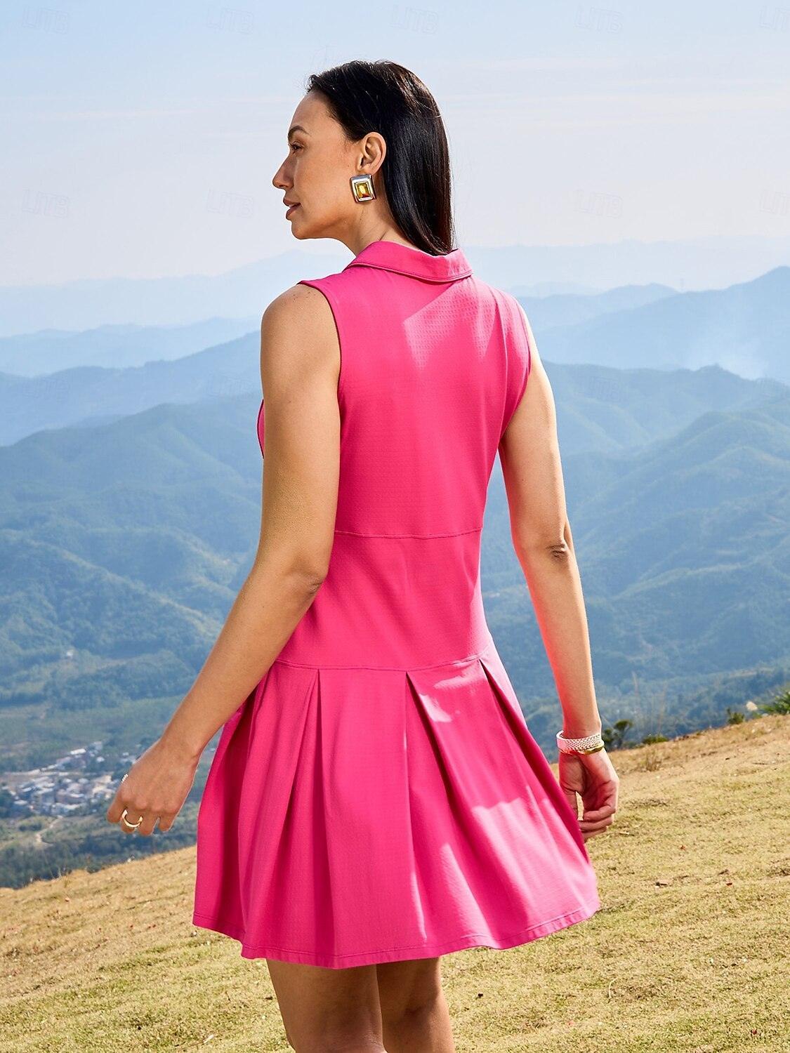 Ultrasoft Premium Sleeveless A-Line Pleated 35.5 Inch Dress UPF50+ Acegolfs Ultrasoft Premium Sleeveless A-Line Pleated 35.5 Inch Dress UPF50+ Acegolfs