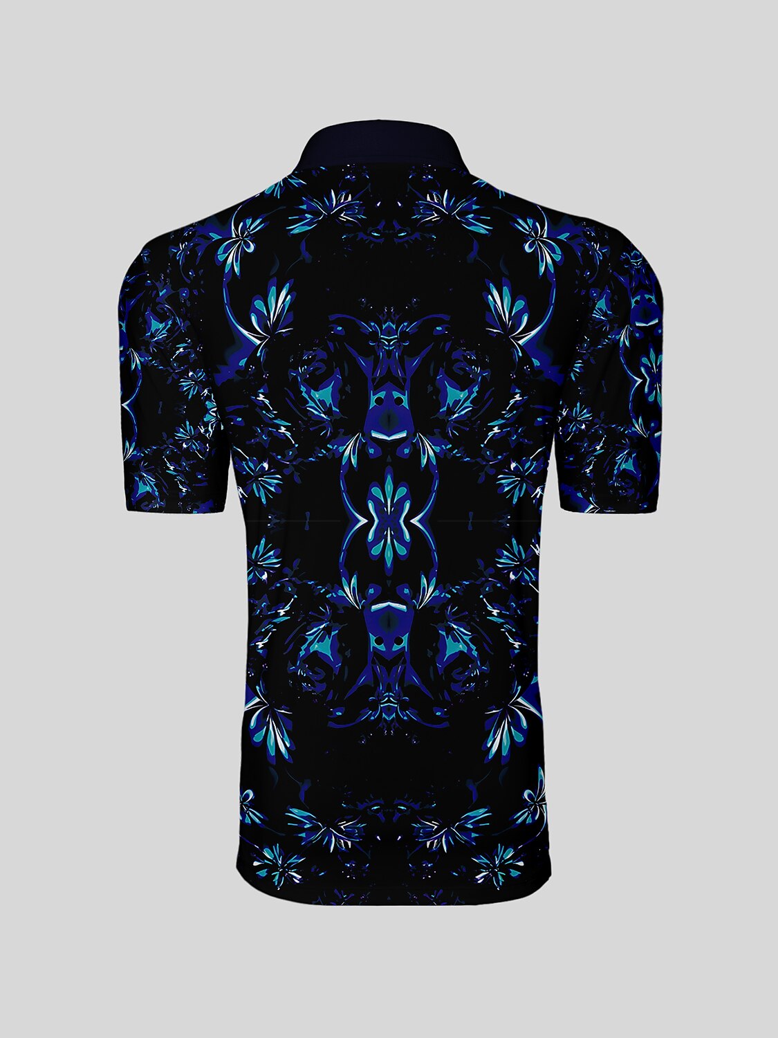 Botanical Energy Men's Ribbed Collar Polo Top UPF50+