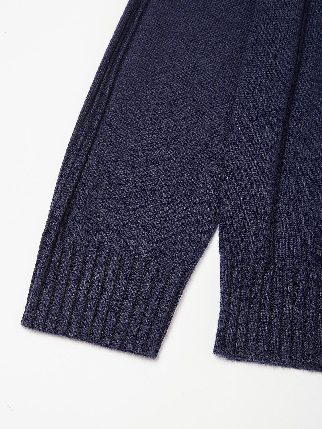 Aqua Wool Men's Dual-Zip Long Sleeve Sweater