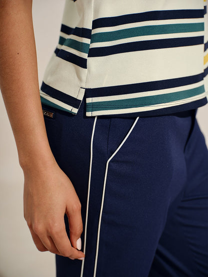 Navycore Sleeveless Colorblock Pique Golf Polo Shirt