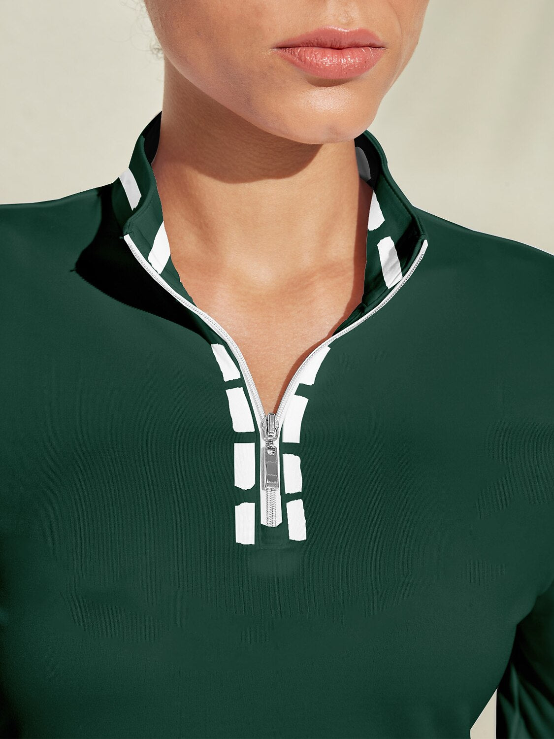 Camiseta de golf náutica divertida con cremallera cuarto UPF50+