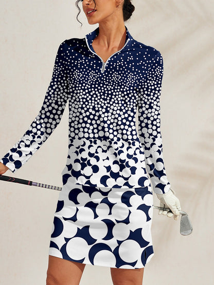 Polo de golf Hyper-prep soyeux à demi-zip UPF50+