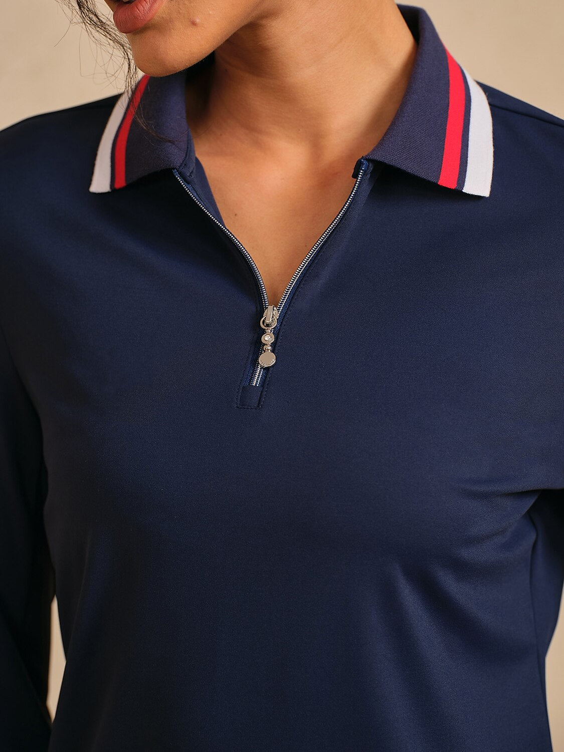 Navycore Color Block Geribbelde Golf Polo Shirt UPF50+