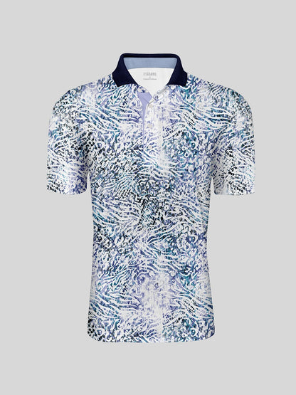 Wildlife Party Herren-Poloshirt mit Rippkragen, UPF50+
