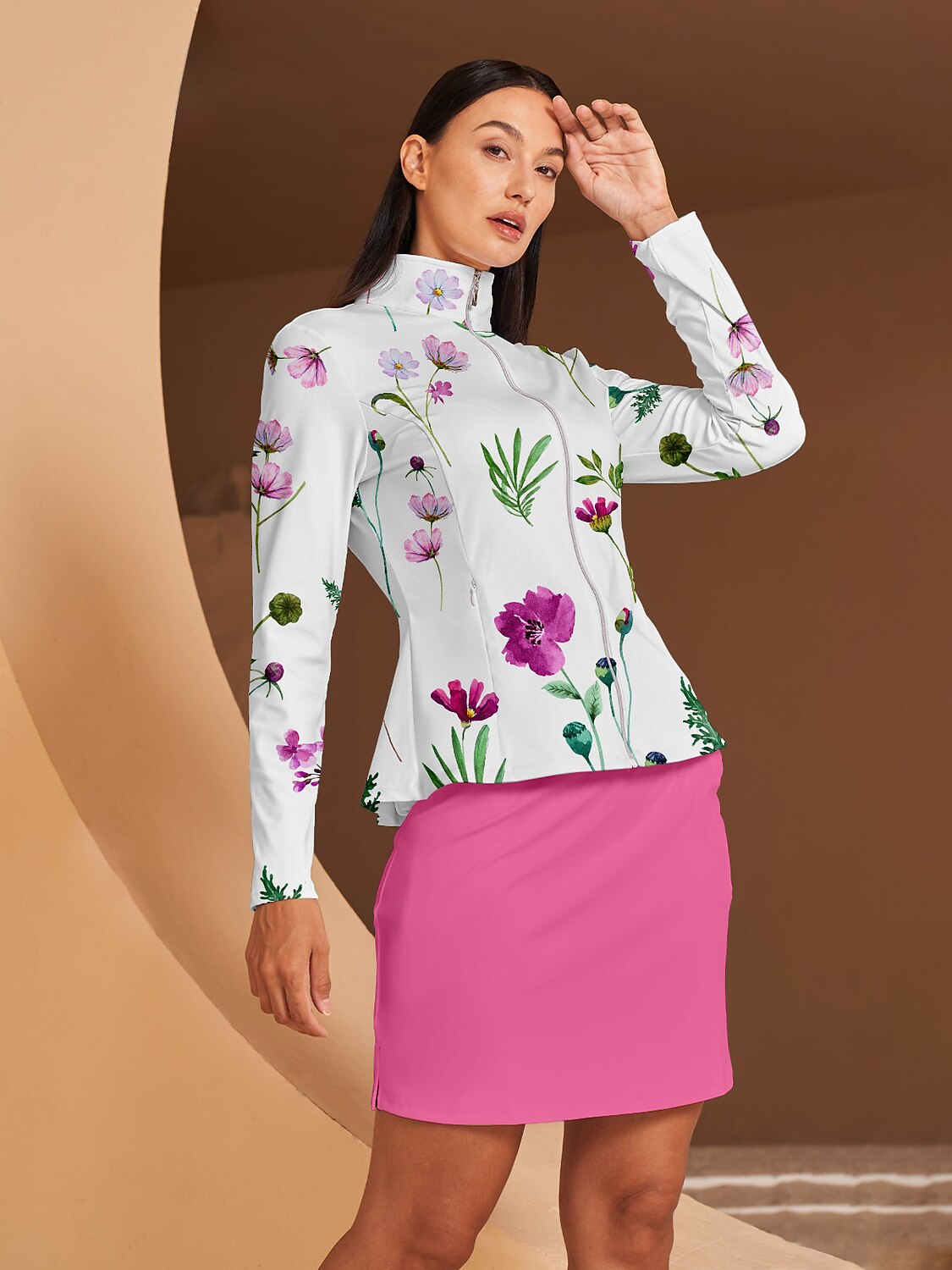 Veste de golf à volants Botanical Energy — protection solaire