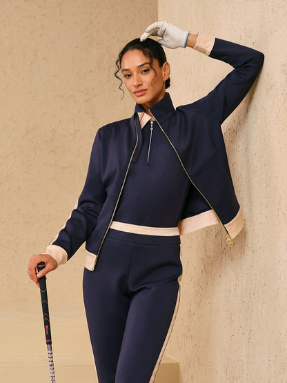 Navycore カラーブロック フルジップ ゴルフジャケット