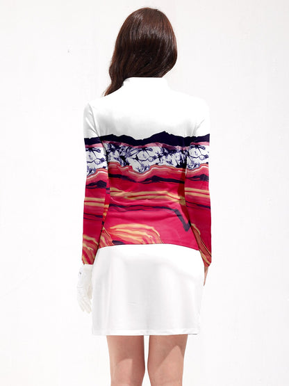 Inked Skins Zijdeachtig Golfshirt met Kwartrits UPF50+